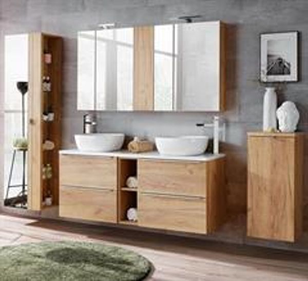 Hovedbilde CAPRI OAK 803 Høyt skap med speil 